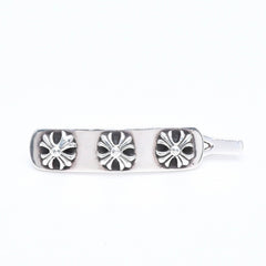 Very good condition CHROME HEARTS HAIR BARRETTE 3 CROSS Hair barrette 3 cross Weight approx. 13.24g 2000/.925 stamp Silver 925 Used 4a005586