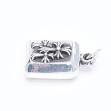 Load image into Gallery viewer, 極美品 CHROME HEARTS クロムハーツ CHARM EMRLD CUT 3CRS チャーム エメラルドカット 3クロス ペンダントトップ 重量10.40g 中古 4a005582
