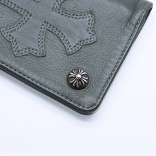 画像をギャラリービューアに読み込む, CHROME HEARTS クロムハーツ 1ZIP WALLET 1ジップ ウォレット CHクロスパッチ 1パッチ ノベルティレザー グリーン 美品 中古 4a005605