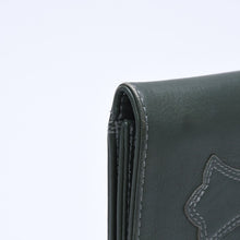 画像をギャラリービューアに読み込む, CHROME HEARTS クロムハーツ 1ZIP WALLET 1ジップ ウォレット CHクロスパッチ 1パッチ ノベルティレザー グリーン 美品 中古 4a005605