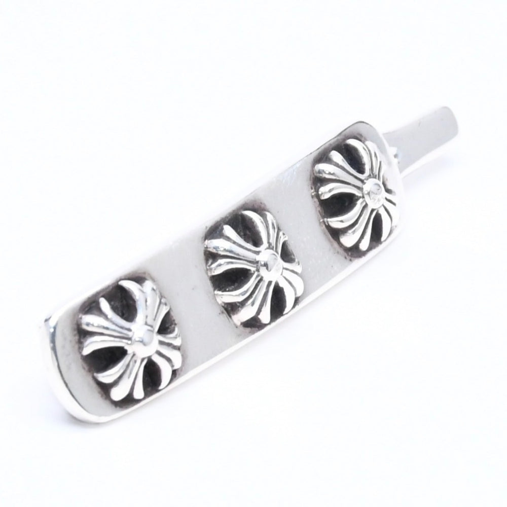 Very good condition CHROME HEARTS HAIR BARRETTE 3 CROSS Hair barrette 3 cross Weight approx. 13.24g 2000/.925 stamp Silver 925 Used 4a005586