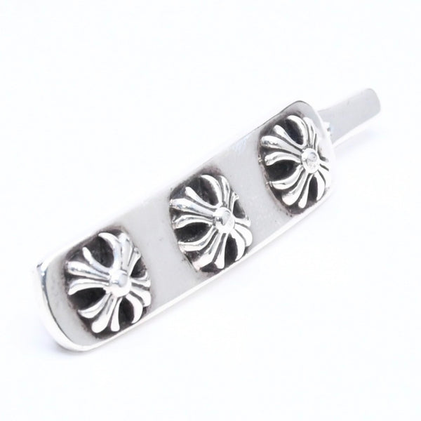Very good condition CHROME HEARTS HAIR BARRETTE 3 CROSS Hair barrette 3 cross Weight approx. 13.24g 2000/.925 stamp Silver 925 Used 4a005586