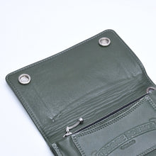 画像をギャラリービューアに読み込む, CHROME HEARTS クロムハーツ 1ZIP WALLET 1ジップ ウォレット CHクロスパッチ 1パッチ ノベルティレザー グリーン 美品 中古 4a005605