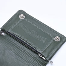 画像をギャラリービューアに読み込む, CHROME HEARTS クロムハーツ 1ZIP WALLET 1ジップ ウォレット CHクロスパッチ 1パッチ ノベルティレザー グリーン 美品 中古 4a005605