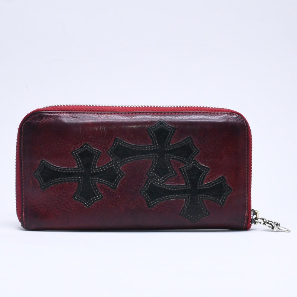 CHROME HEARTS クロムハーツ REC F ZIP #2 3 CEMETERY CROSS レック F ジップ #2 長財布 セメタリークロスパッチ オーダー 美品 中古 4a005604