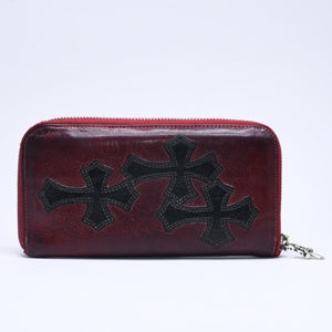 CHROME HEARTS クロムハーツ REC F ZIP #2 3 CEMETERY CROSS レック F ジップ #2 長財布 セメタリークロスパッチ オーダー 美品 中古 4a005604