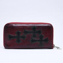 画像をギャラリービューアに読み込む, CHROME HEARTS クロムハーツ REC F ZIP #2 3 CEMETERY CROSS レック F ジップ #2 長財布 セメタリークロスパッチ オーダー 美品 中古 4a005604