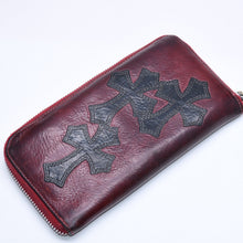 画像をギャラリービューアに読み込む, CHROME HEARTS クロムハーツ REC F ZIP #2 3 CEMETERY CROSS レック F ジップ #2 長財布 セメタリークロスパッチ オーダー 美品 中古 4a005604