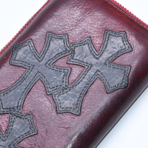 CHROME HEARTS クロムハーツ REC F ZIP #2 3 CEMETERY CROSS レック F ジップ #2 長財布 セメタリークロスパッチ オーダー 美品 中古 4a005604