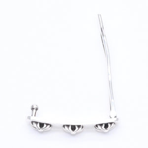 Very good condition CHROME HEARTS HAIR BARRETTE 3 CROSS Hair barrette 3 cross Weight approx. 13.24g 2000/.925 stamp Silver 925 Used 4a005586