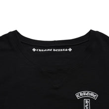 将图片加载到图库查看器，CHROME HEARTS クロムハーツ × マッティボーイ スウェットクルーネック MATTY BOY Tバー スクロールラベル ミッドナイトスナック ブラック XSサイズ 美品 中古 4a005567