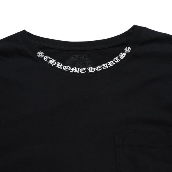CHROME HEARTS Chrome Hearts Long Sleeve T-shirt CH Plus Horseshoe Scroll Label Black M Size Good Condition Used 4a005569
