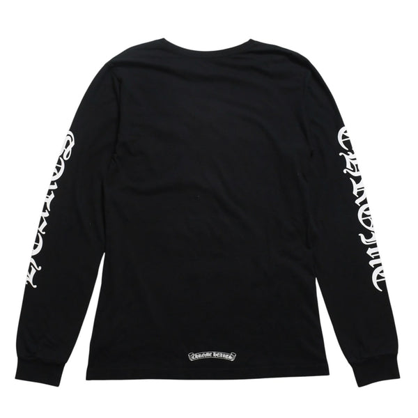 CHROME HEARTS Chrome Hearts Long Sleeve T-shirt CH Plus Horseshoe Scroll Label Black M Size Good Condition Used 4a005569