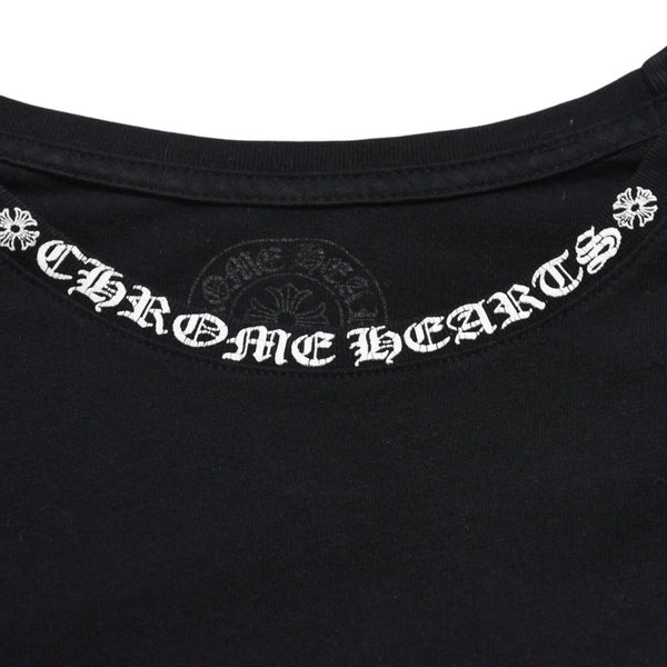 CHROME HEARTS Chrome Hearts Long Sleeve T-shirt CH Plus Horseshoe Scroll Label Black M Size Good Condition Used 4a005569