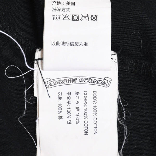 CHROME HEARTS Chrome Hearts Long Sleeve T-shirt CH Plus Horseshoe Scroll Label Black M Size Good Condition Used 4a005569