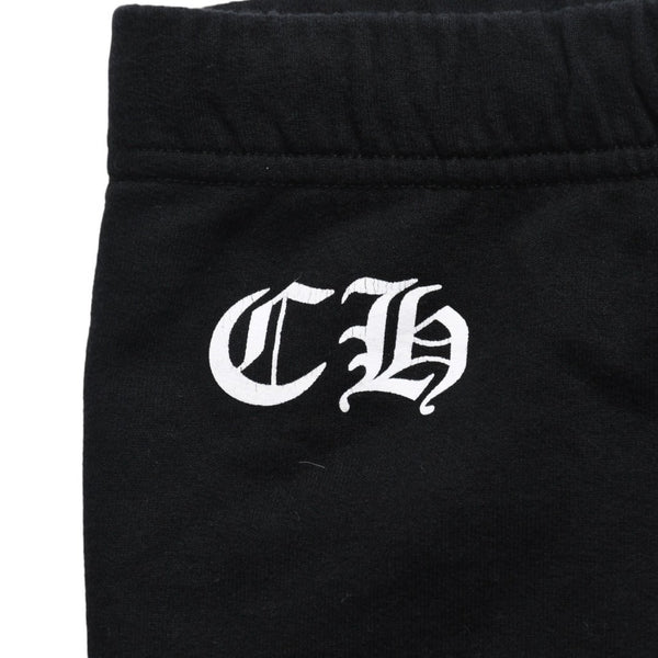 CHROME HEARTS Flamed Cross Sweatpants CH Logo Old English Logo Scroll Label Black XS Size Good Condition Used 4a005613