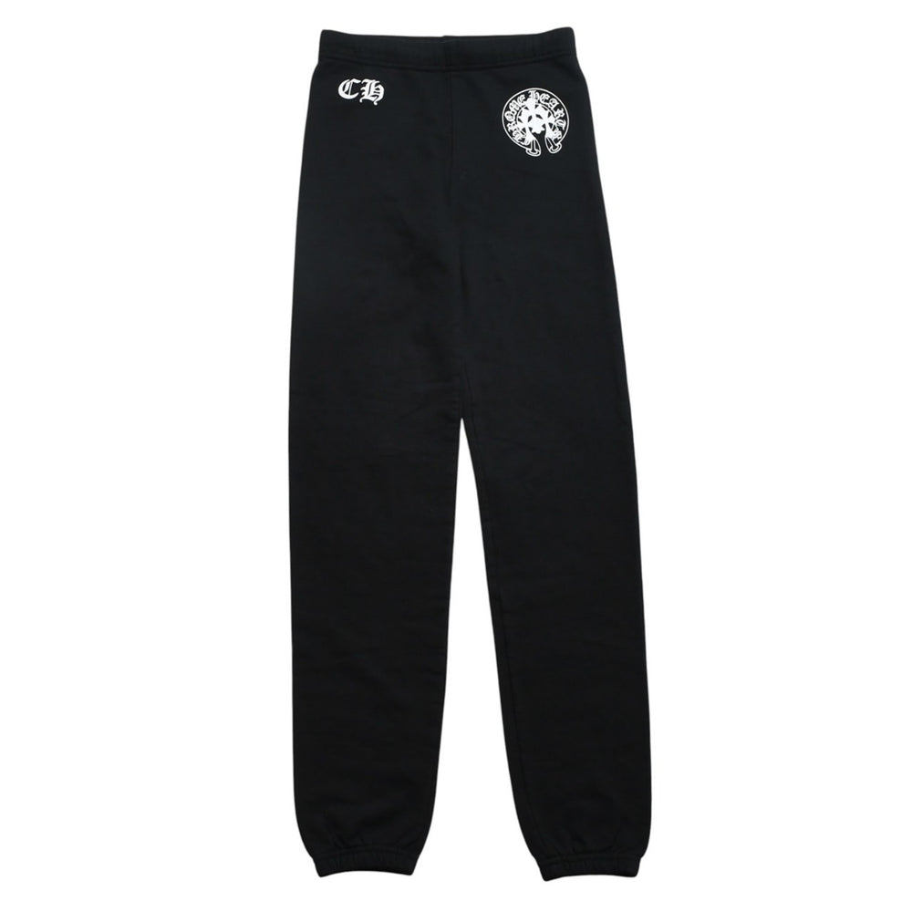 Very Good Condition CHROME HEARTS Horseshoe Logo Sweatpants CH Logo Horseshoe Cemetery Cross Black S Size Used 4a005608
