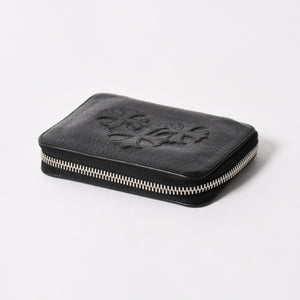 極美品 CHROME HEARTS クロムハーツ クロスパッチ BABY BANK ROBBER 3セメタリー レザー ベイビー ウォレット 財布 CHクロス装飾 中古 4a005609