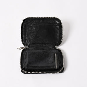 極美品 CHROME HEARTS クロムハーツ クロスパッチ BABY BANK ROBBER 3セメタリー レザー ベイビー ウォレット 財布 CHクロス装飾 中古 4a005609
