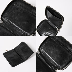 極美品 CHROME HEARTS クロムハーツ クロスパッチ BABY BANK ROBBER 3セメタリー レザー ベイビー ウォレット 財布 CHクロス装飾 中古 4a005609