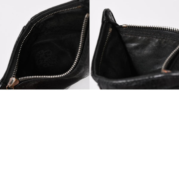 極美品 CHROME HEARTS クロムハーツ クロスパッチ BABY BANK ROBBER 3セメタリー レザー ベイビー ウォレット 財布 CHクロス装飾 中古 4a005609