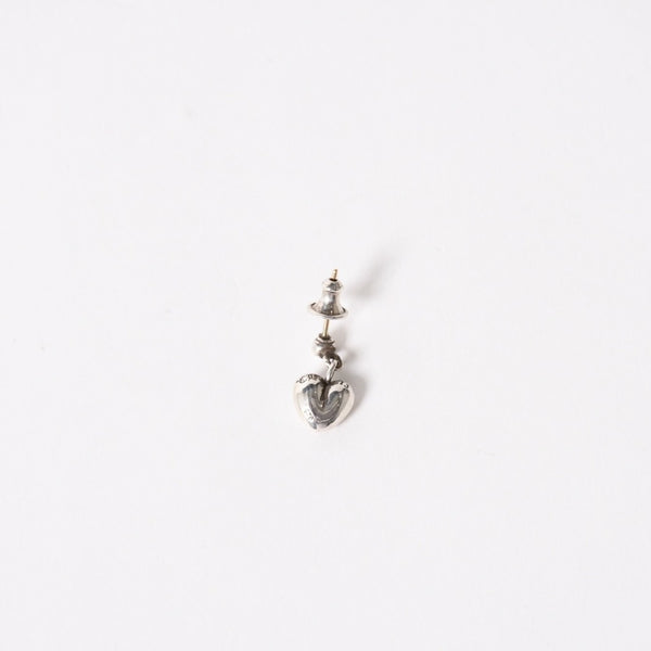 Very Good Condition CHROME HEARTS Heart Drop Earrings One Ear 13 Engraved 2.4g Silver 925 Used 4a005548