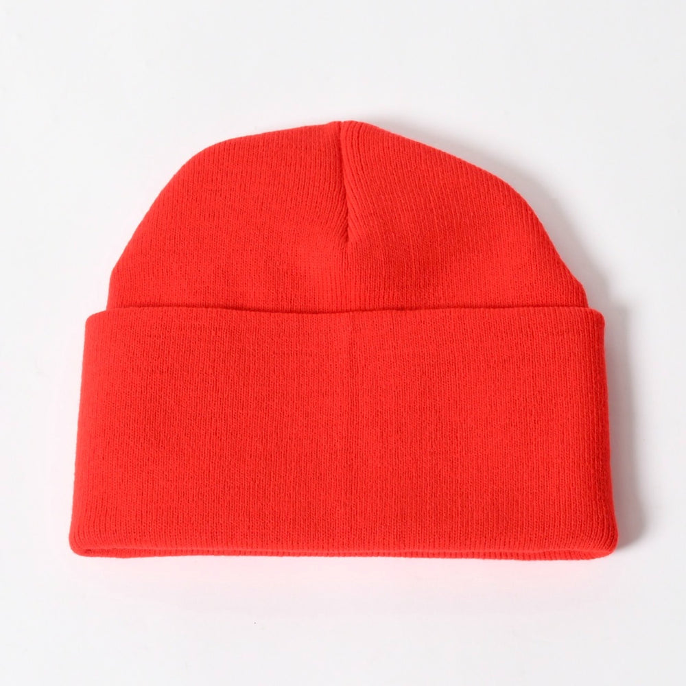 New and unused CHROME HEARTS WATCH CAP Beanie Knit Cap Red Acrylic ONE SIZE Embroidery Used 4a005588