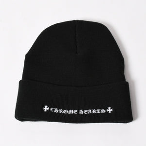New and unused CHROME HEARTS ACRYL WATCH CAP Acrylic watch cap Beanie Black ONE SIZE 22cm CH embroidery Used 4a005579