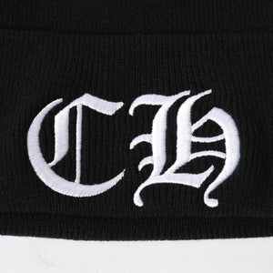 New and unused CHROME HEARTS ACRYL WATCH CAP Acrylic watch cap Beanie Black ONE SIZE 22cm CH embroidery Used 4a005579
