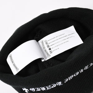 New and unused CHROME HEARTS ACRYL WATCH CAP Acrylic watch cap Beanie Black ONE SIZE 22cm CH embroidery Used 4a005579