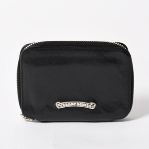 極美品 CHROME HEARTS クロムハーツ クロスパッチ BABY BANK ROBBER 3セメタリー レザー ベイビー ウォレット 財布 CHクロス装飾 中古 4a005609