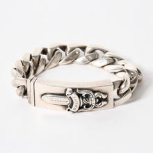 将图片加载到图库查看器，極美品 CHROME HEARTS クロムハーツ IDブレスレット ダガー 11リンク 111.0g シルバー925 中古 4a005595