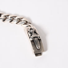 将图片加载到图库查看器，極美品 CHROME HEARTS クロムハーツ IDブレスレット ダガー 11リンク 111.0g シルバー925 中古 4a005595
