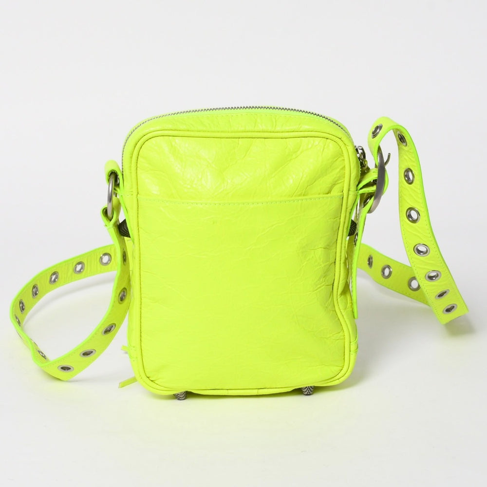 極美品 BALENCIAGA バレンシアガ ル・カゴール クロスボディバッグ ショルダーバッグ イエロー グリーン 719065 中古 4a005101