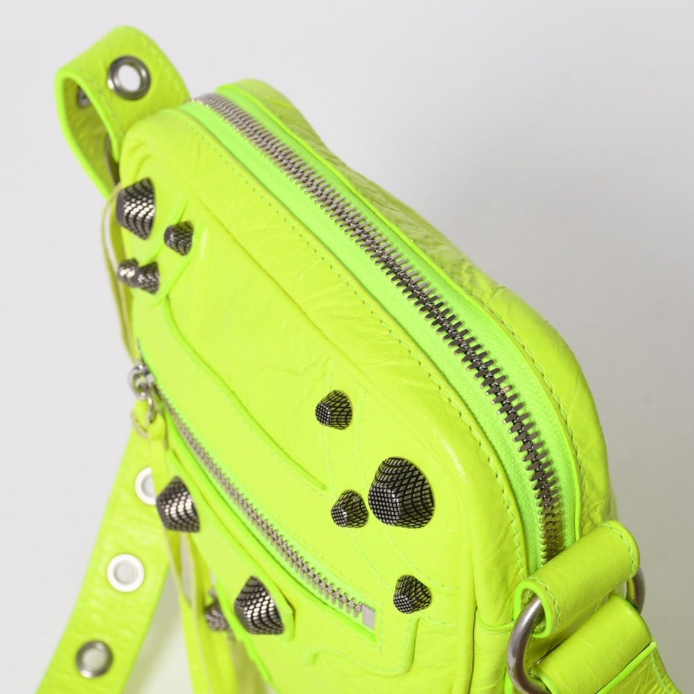 極美品 BALENCIAGA バレンシアガ ル・カゴール クロスボディバッグ ショルダーバッグ イエロー グリーン 719065 中古 4a005101