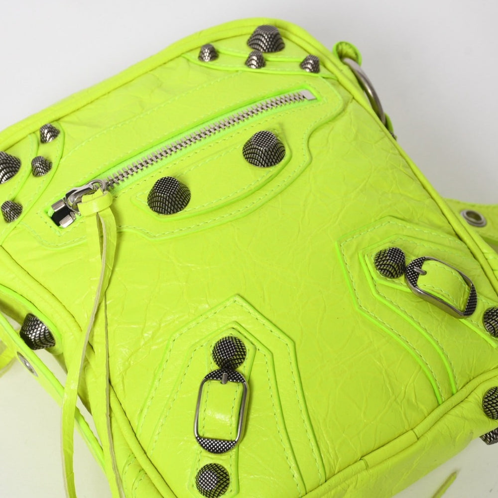 極美品 BALENCIAGA バレンシアガ ル・カゴール クロスボディバッグ ショルダーバッグ イエロー グリーン 719065 中古 4a005101