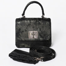 Load image into Gallery viewer, 極美品 CHROME HEARTS クロムハーツ GROW UP グロウアップ 2WAYバッグ スモールCHクロス シルバー925 ハラコ ブラック 中古 4a005574