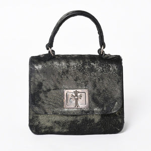 Very Good Condition CHROME HEARTS GROW UP 2WAY Bag Small CH Cross Silver 925 Harako Black Used 4a005574