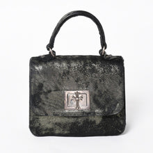 Load image into Gallery viewer, 極美品 CHROME HEARTS クロムハーツ GROW UP グロウアップ 2WAYバッグ スモールCHクロス シルバー925 ハラコ ブラック 中古 4a005574
