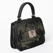 Load image into Gallery viewer, 極美品 CHROME HEARTS クロムハーツ GROW UP グロウアップ 2WAYバッグ スモールCHクロス シルバー925 ハラコ ブラック 中古 4a005574