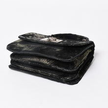 Load image into Gallery viewer, 極美品 CHROME HEARTS クロムハーツ GROW UP グロウアップ 2WAYバッグ スモールCHクロス シルバー925 ハラコ ブラック 中古 4a005574