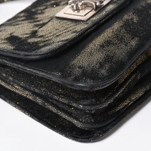 Load image into Gallery viewer, 極美品 CHROME HEARTS クロムハーツ GROW UP グロウアップ 2WAYバッグ スモールCHクロス シルバー925 ハラコ ブラック 中古 4a005574