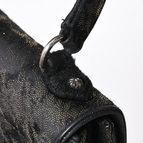 Very Good Condition CHROME HEARTS GROW UP 2WAY Bag Small CH Cross Silver 925 Harako Black Used 4a005574