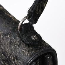 Load image into Gallery viewer, 極美品 CHROME HEARTS クロムハーツ GROW UP グロウアップ 2WAYバッグ スモールCHクロス シルバー925 ハラコ ブラック 中古 4a005574