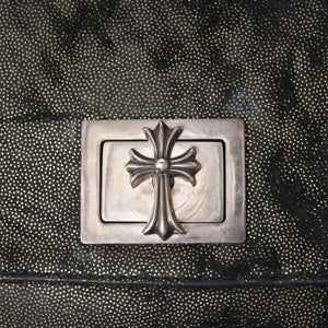Very Good Condition CHROME HEARTS GROW UP 2WAY Bag Small CH Cross Silver 925 Harako Black Used 4a005574