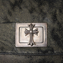 Load image into Gallery viewer, 極美品 CHROME HEARTS クロムハーツ GROW UP グロウアップ 2WAYバッグ スモールCHクロス シルバー925 ハラコ ブラック 中古 4a005574