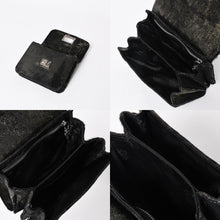 Load image into Gallery viewer, 極美品 CHROME HEARTS クロムハーツ GROW UP グロウアップ 2WAYバッグ スモールCHクロス シルバー925 ハラコ ブラック 中古 4a005574