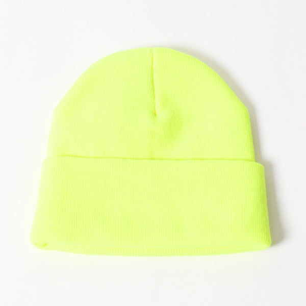 Like New CHROME HEARTS WATCH CAP Logo Embroidery Beanie Knit Cap Yellow Size OS Used 4a005581