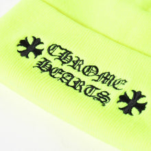 Load image into Gallery viewer, 新品同様品 CHROME HEARTS クロムハーツ WATCH CAP ロゴ刺繍 ビーニー ニットキャップ イエロー サイズOS 中古 4a005581
