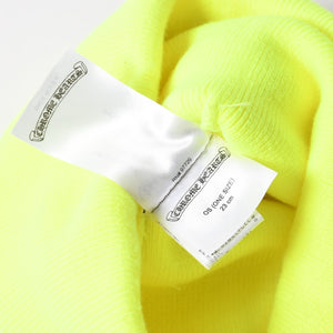 Like New CHROME HEARTS WATCH CAP Logo Embroidery Beanie Knit Cap Yellow Size OS Used 4a005581
